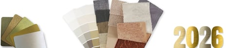gold, nickel and bronze color swatches for warm 2026 color palette