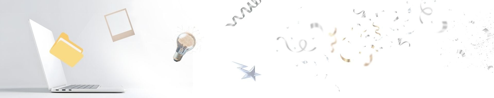 conceptual pvd related items floating out of a laptop